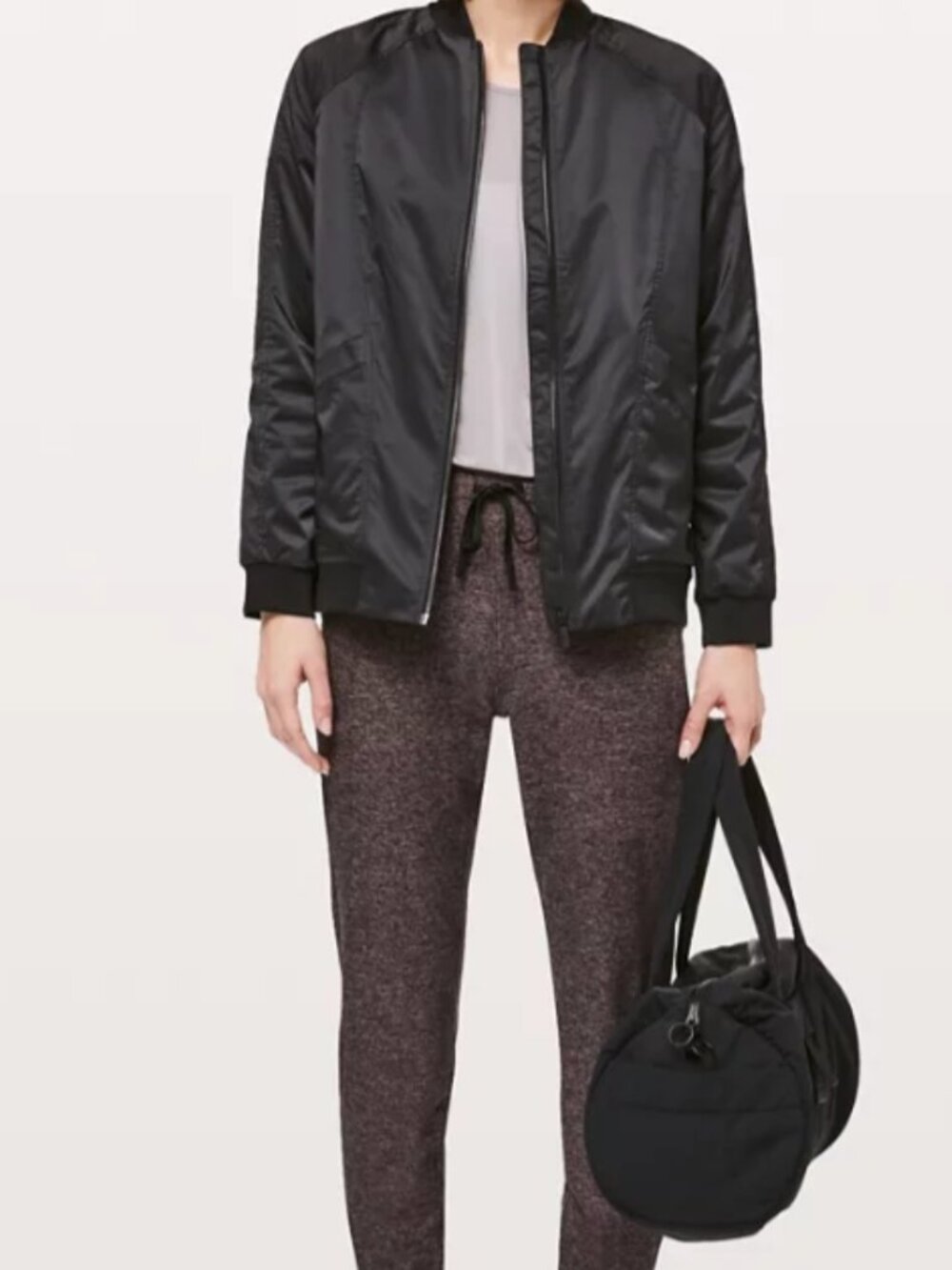 Lululemon Trace Back Bomber Jacket Black Water-resistant